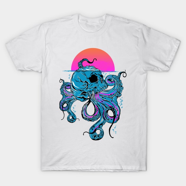 Skull Octopus T-Shirt by pilipsjanuariusDesign